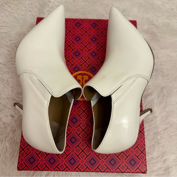 Tory Burch Georgina White Ankle Bootie Size: 5.5 - Picture 13 of 16